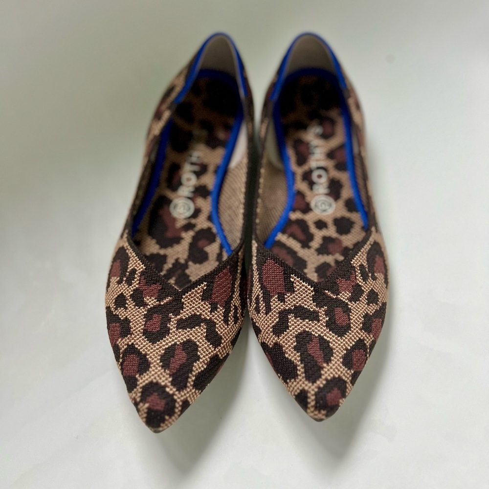 Rothy's Leopard Print Pointed-Toe Flats - Picture 4 of 7
